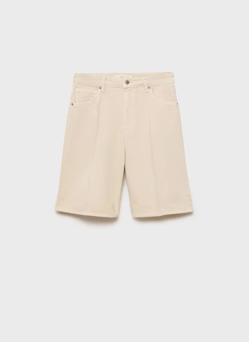 MANGO  high-waisted straight-fit jorts for Women | Best Price UAE